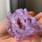 Raw Natural Lavender Milky Amethyst Gradient candy nuggest beads handmade dainty bracelet birthday gift for her