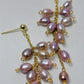 Wisteria & Lily of the Valley Freshwater Pearl Bouquet Earrings