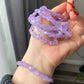Raw Natural Lavender Milky Amethyst Gradient candy nuggest beads handmade dainty bracelet birthday gift for her