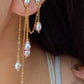 Double Piercing Bridal Pearl Earrings | ÉLANE