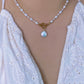 Handmade Cloudlight  Baroque pearl Pendant Dainty Necklace Minimalism  Vintage necklace  Elegant anniversary gift for her Bridesmaid Gift