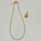 Starlit Bloom -Custom Zodiac or Star Charm Freshwater Pearl Choker, Dainty Floral Festival Necklace