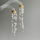 Ocean Breeze 14K Gold filled Shell baroque Keshi pearl tassel long Earring