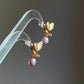 Soaring Bird  Lavender  Pink Pearl Stud Statement Earrings Dainty Everyday Elegance  Romantic Weddings Jewelry Bridesmaid Gift for her