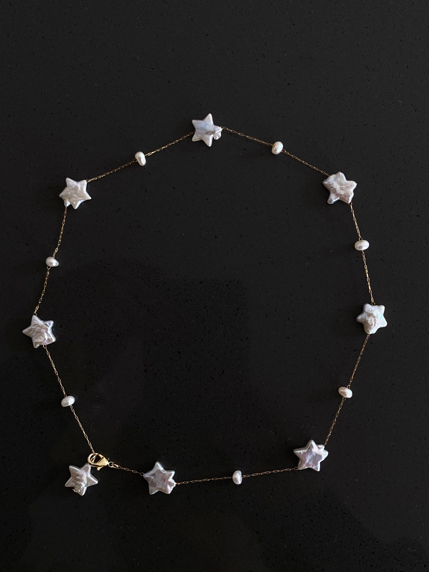 Celestial Baroque Pearl Star Necklace Adjustable Versatile Choker,Customizable Y Necklace, Elegant Handmade Jewelry, Minimalist Gift for Her