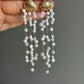 Ocean Breeze 14K Gold filled Shell baroque Keshi pearl tassel long Earring