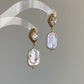 Freshwater Baroque Pearl Dangle Earrings Drop Earrings l Handmade Statement Earrings  l Wedding Bridal Gift l Elegant Sparkling gift for her