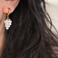 White Grape Pearl Hoop Earrings | NAPA BLANC