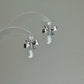 Heart Zirconia Bow Pearl Earrings Vintage Coquette Jewelry