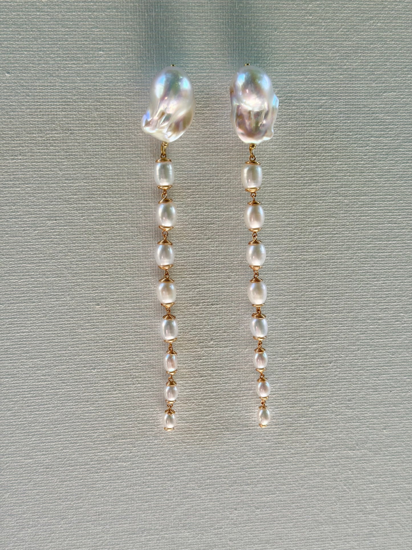 Graduated Baroque Pearl Cascade Earrings – AZALEA