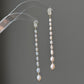 Baroque Pearl Long Drop Earrings, Graduated Freshwater Pearl Tassel Earrings