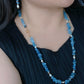 Aquamarine and Pearl Jewelry Necklace Bracelet Earrings 3 Piece Set  Convertible Long Necklace March Birthstone Gift for Her Bridesmaid Gift