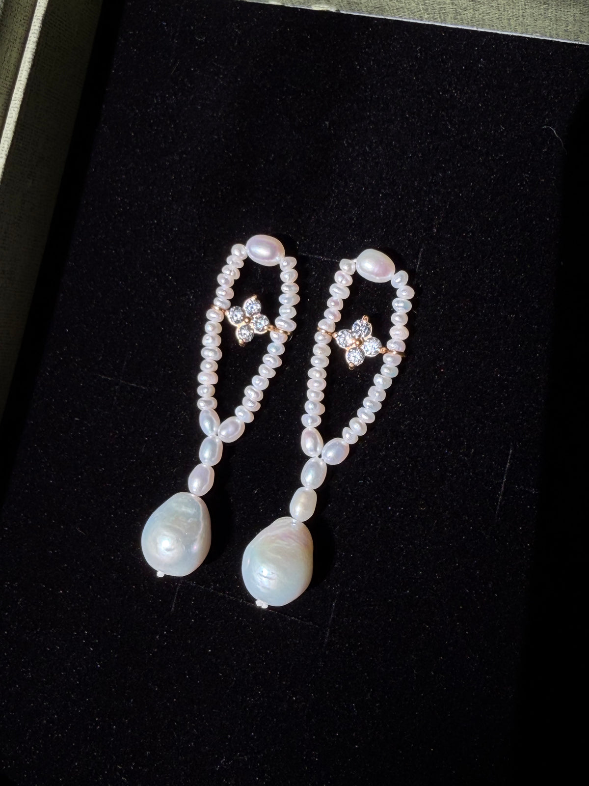 Odette Lucky Clover Pearl Earrings