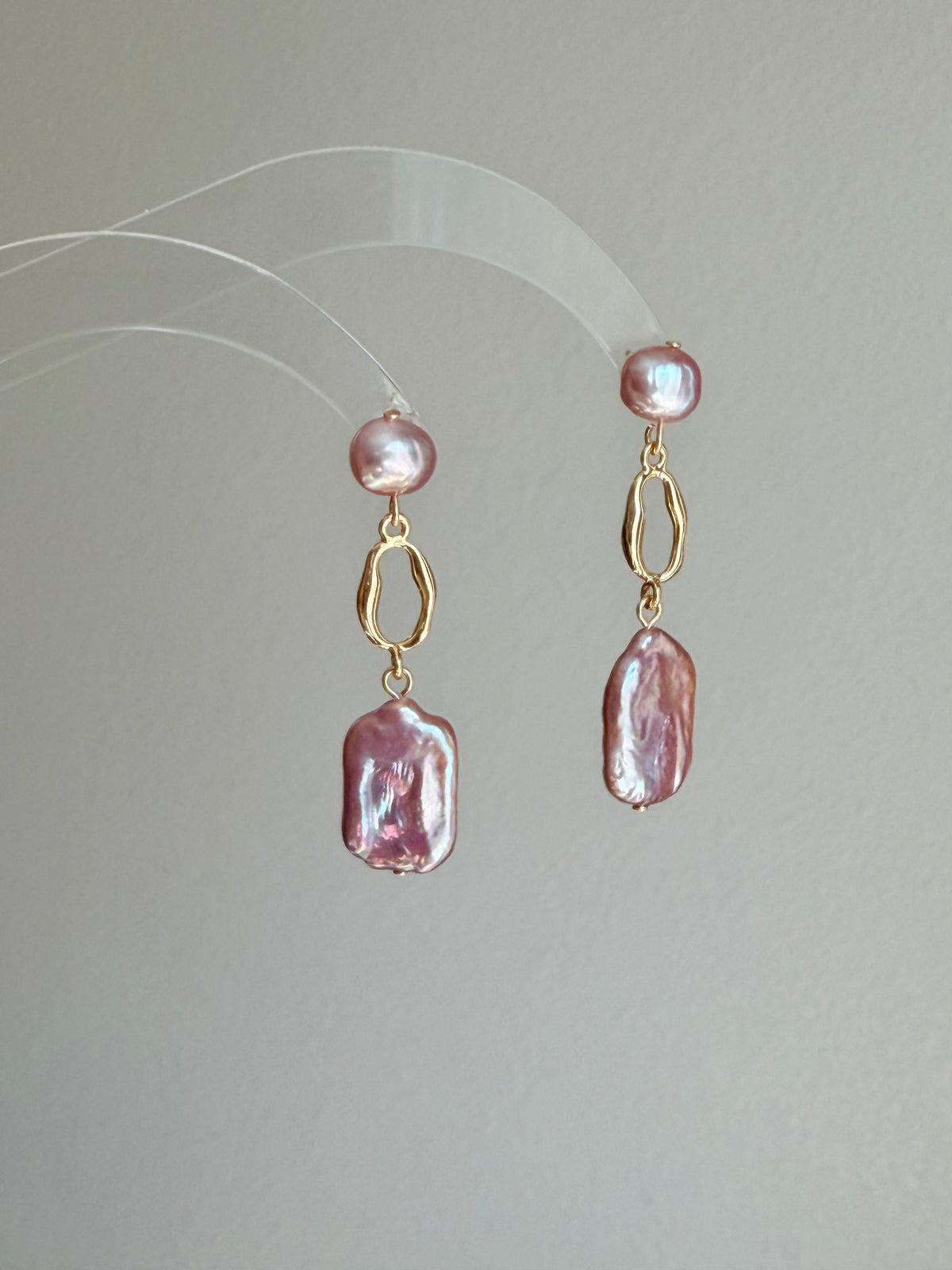 Lavender Baroque Pearl Drop Earrings – VIOLETTE