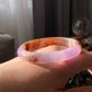 Natural Auralite Agate Bangle Bracelet | Energy Healing Crystal Bracelet- Elegant Gradient gemstone gift for her multi-color bangle