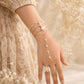 Dainty Keshi Pearl Charm Bracelet | 14K Gold Filled Lace Chain