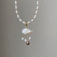 Fancy fun Cloudy and rain drop baroque pearls stud earring-gift for her,birthday gift-Hand pick each pieces