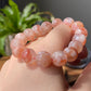 High end grade red tone clear clean flower agate smooth polish round cherry blossom agate,gift for her