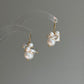Clear Quartz & Baroque Pearl Bubble Cluster Earrings – 14k Gold Filled