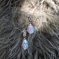 Elegant Rainbow luster Candy Bean Baroque Pearl Dangle Earrings  Gold Zircon Dainty Drop Earring gift for her sparkling Wedding Earring