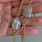 Baroque Pearl Bracelet | Chunky Gold Chain