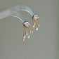 Midnight Deluge Hand-Drilled Pearl Cloud Earrings | Hand-woven Raindrop Jewelry