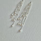 Pearl Waterfall Earrings Long Multi Strand Tassel Dangles