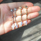 Baroque Cross Pearl Drop Earrings Gold Silver Star Dangle Studs