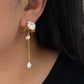 Citrine Baroque Pearl Dangle Earrings Fairycore Gemstone Jewelry