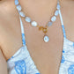 Elegant Vintage Flat Baroque Pearl Dainty Necklace – Toggle Clasp Princess Wedding Jewelry Pearl Choker Necklace Bridesmaid Gift for her