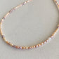 Natural Rice pearl 2-3mm Minimalist Maillard Color Rice Pearl chocker Necklace