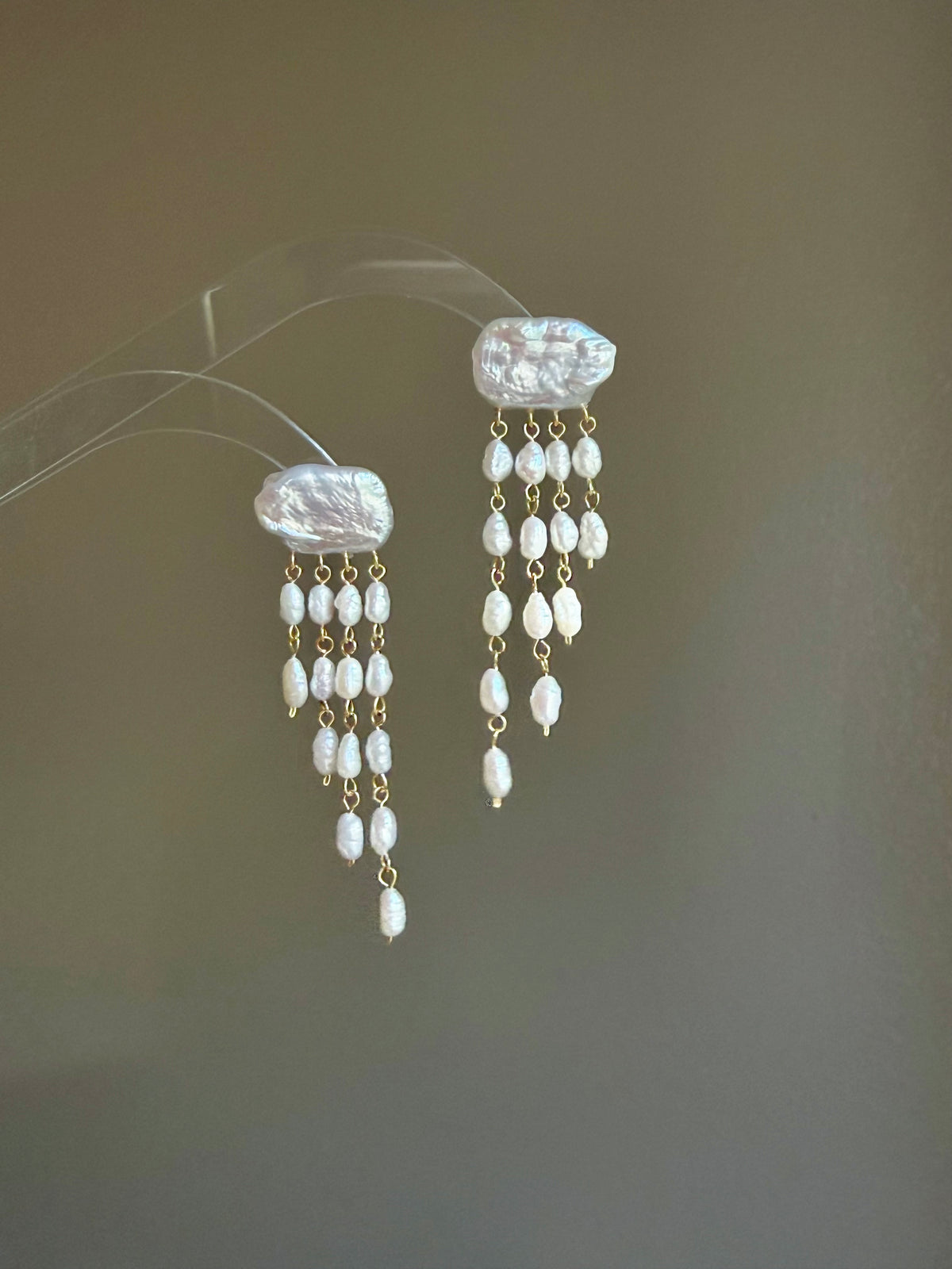 Sappho Drop | Baroque Pearl Chandelier Earrings