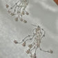 Pearl Waterfall Earrings Long Multi Strand Tassel Dangles