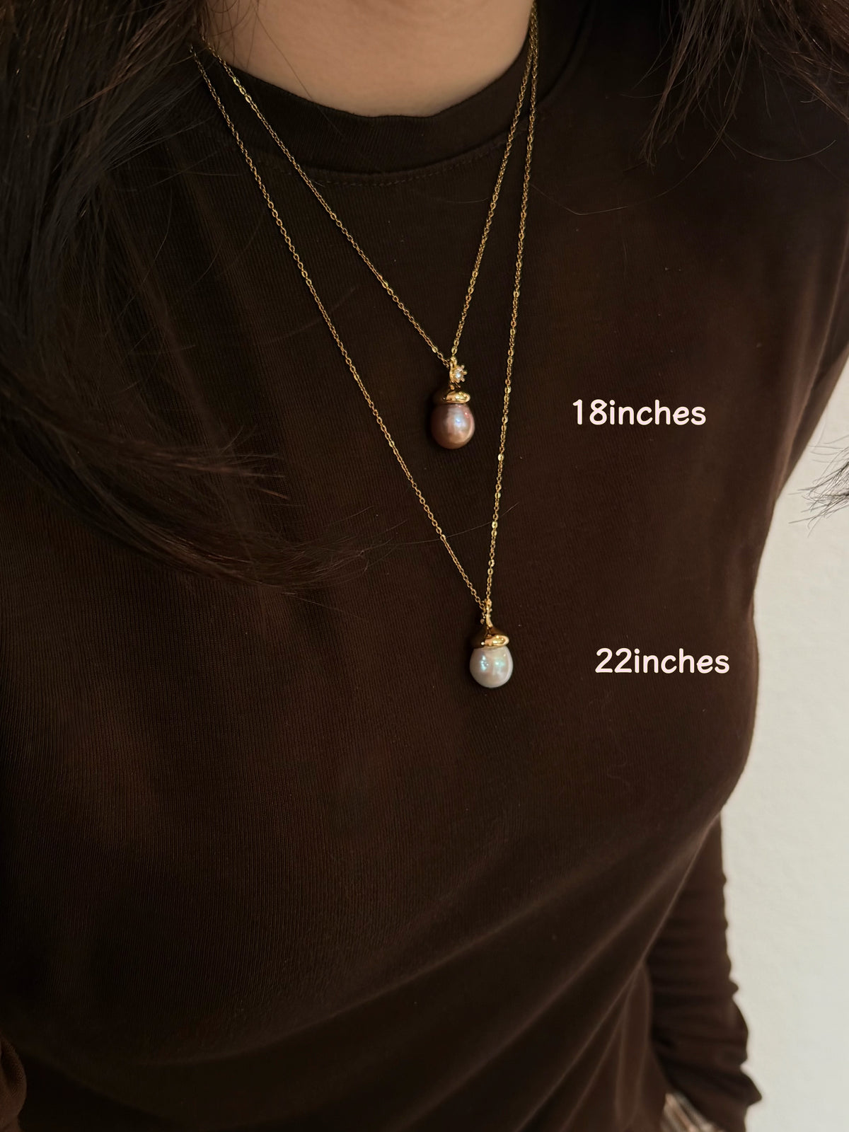 Acorn & Dewdrop Necklace | Luxury Baroque Pearl & Gold Jewelry
