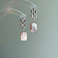 Square Baroque Pearl Woven Link Earrings – Modern Chic Drop Earrings