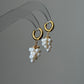 White Grape Pearl Hoop Earrings | NAPA BLANC