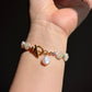 Luna Celestial  Baroque Coin Pearl  Bracelet with Toggle Clasp