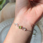 Natural prehnite bow shape moon and star topaz feather bracelet,friendship gift,holiday gift ,gift for her