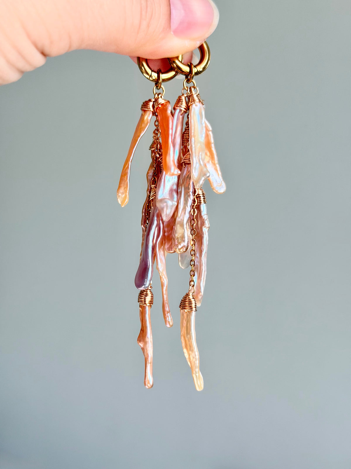 Freshwater Pearl Cascade Earrings | SOLARA Sunset Rain