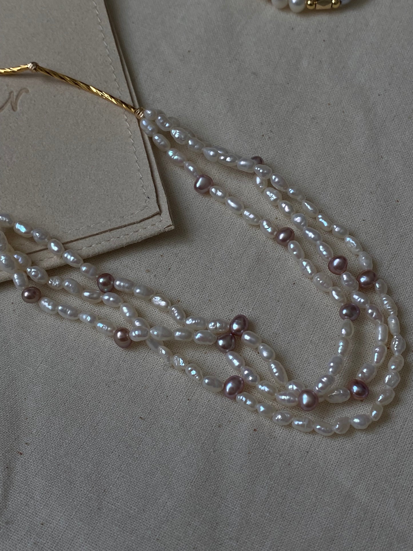 Baroque Multi-Layer Pearl Necklace Mixed Color Freshwater Pearl Layered Choker Necklace Handmade Elegant Bridesmaid Gift for Her