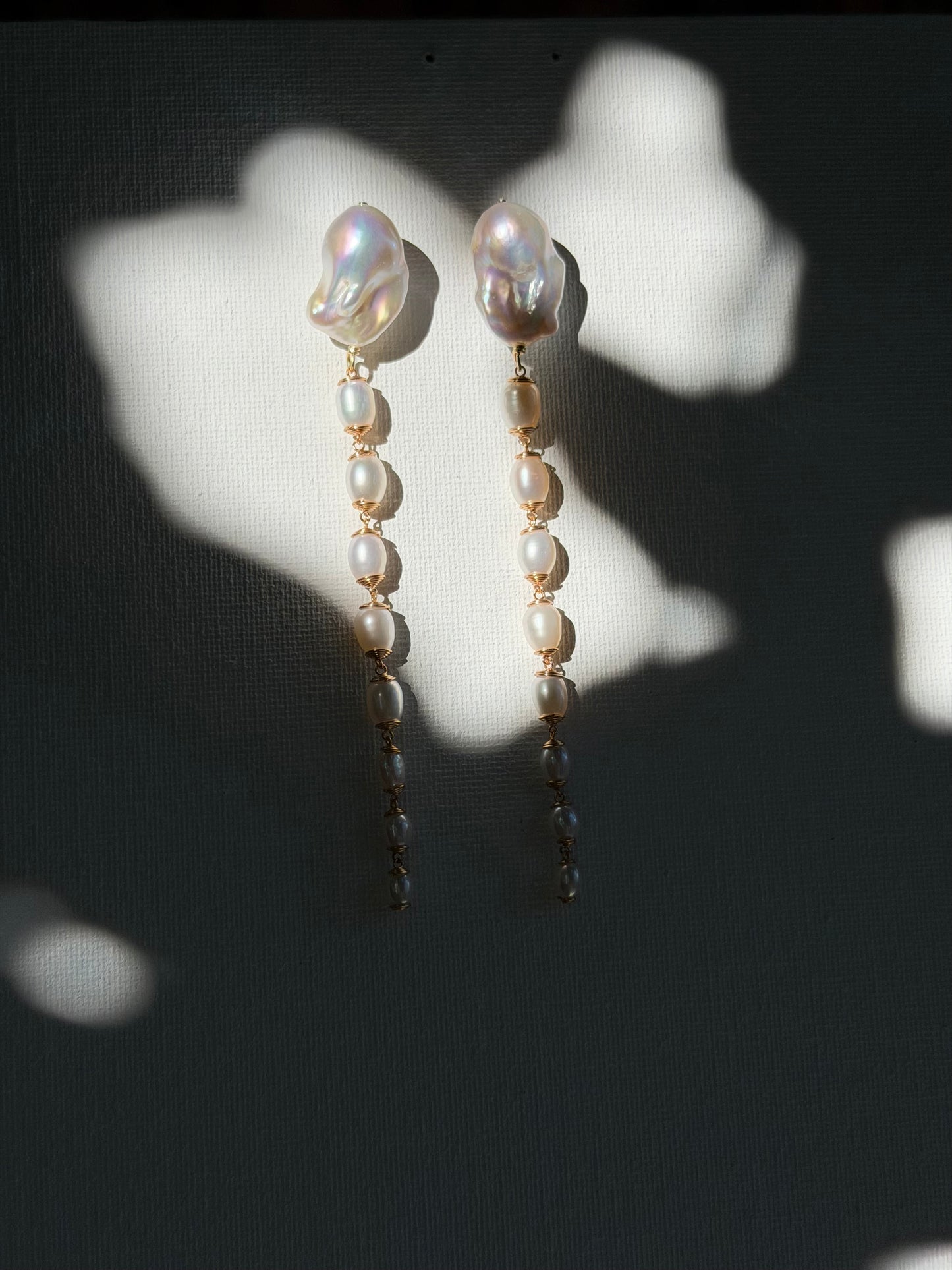 Graduated Baroque Pearl Cascade Earrings – AZALEA