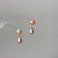 Double Pearl Drop Earrings