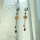 Lily of the Valley Earrings Flower Agate  Pearl Dangle Earrings Elegant Handmade Drop Earrings Bridesmaid Gift for Her Dainty tissue earring