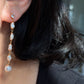 Letitia Linear Baroque Pearl Dangle Earrings