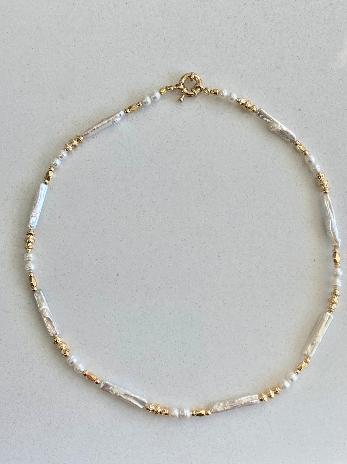Natural freshwater baroque stick pearl,biwa pearl everyday use necklace,gift for her,christmas gift