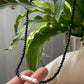 Natural Black spinel with top grade freshwater baroque biwa pearl chocher necklace,adjustable,gift for her,gift for him