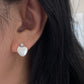 S925 Sterling silver Minimalism Baroque Pearl zircon stud Earrings Heart Elegance Dainty Style  Pearl Earrings Bridal statement earring gift