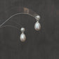 Double Pearl Drop Earrings