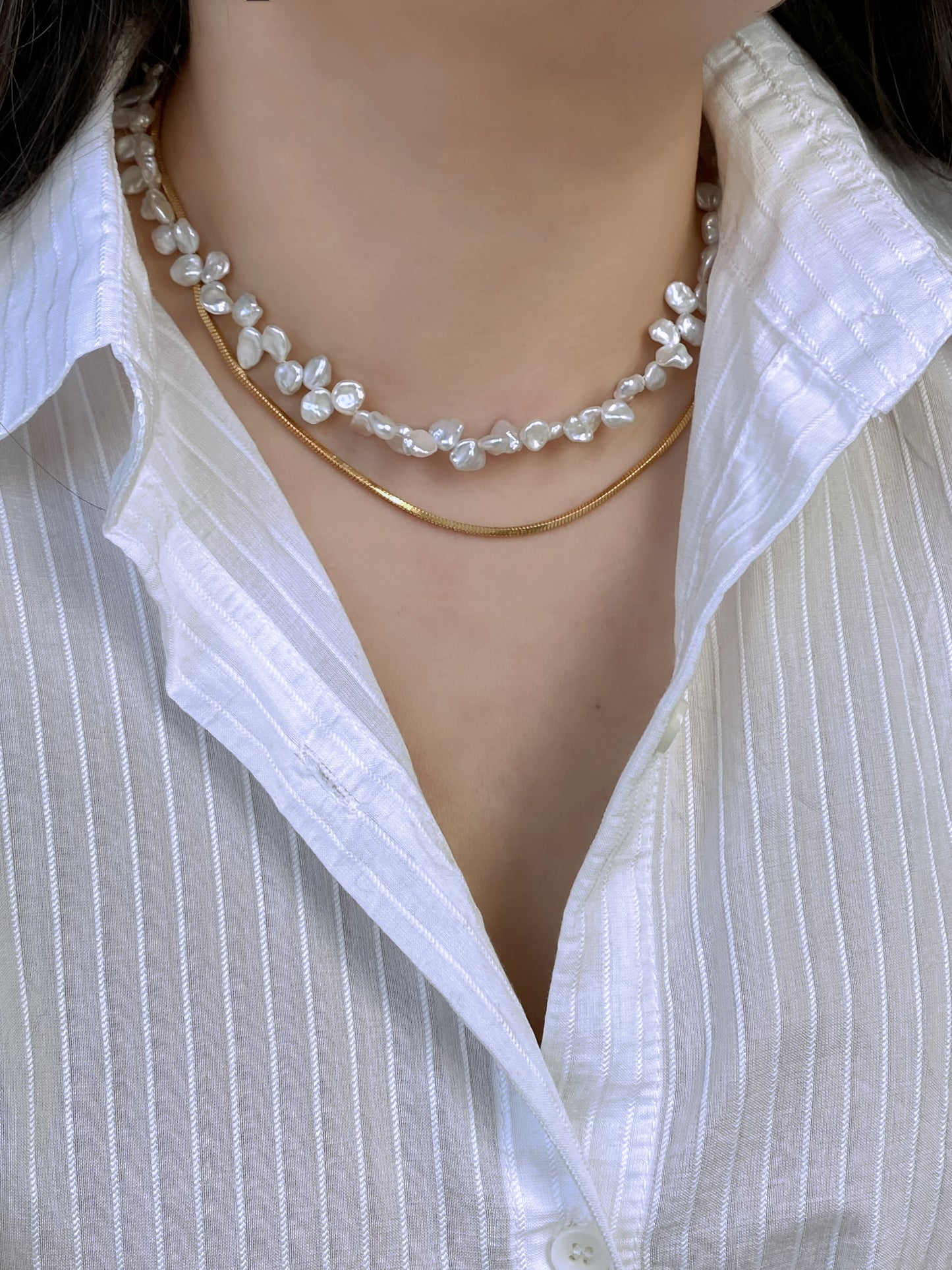 Blooming Flowers Layering Pearl Choker  Elegant Baroque Pearl Jewelry  Statement Pearl Necklace anniversary gift for her Bridesmaid Gift