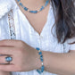 Aquamarine and Pearl Jewelry Necklace Bracelet Earrings 3 Piece Set  Convertible Long Necklace March Birthstone Gift for Her Bridesmaid Gift